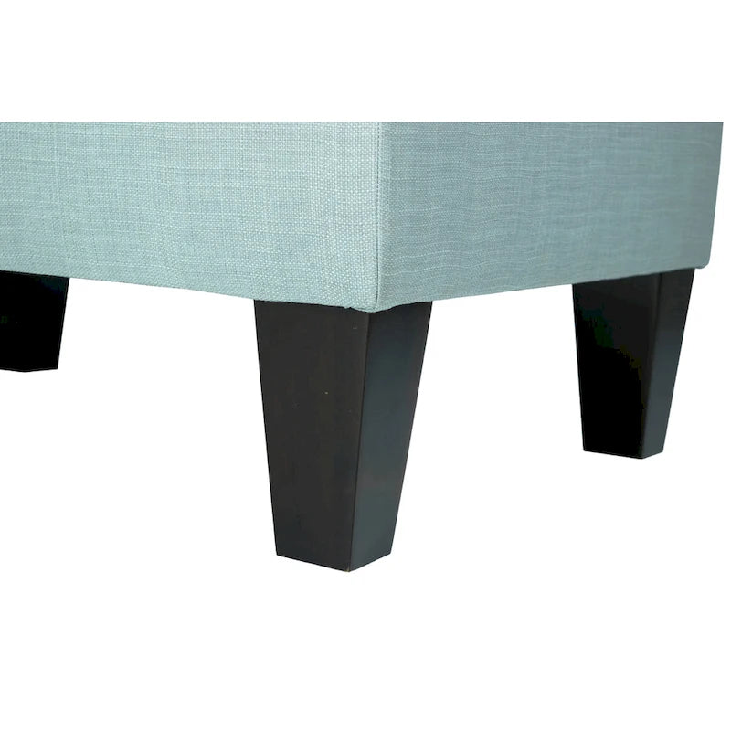Fabric Upholstered Square Welted Ottoman