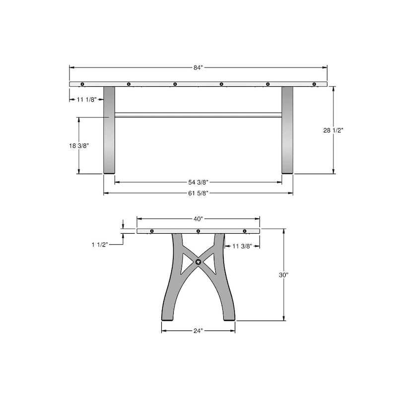 Tavolo allungabile in legno massello