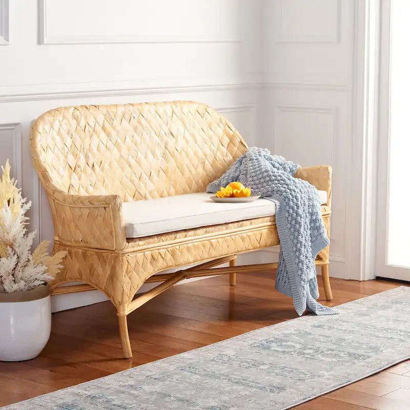 Geflochtene Sofabank - 52 W x 24 D x 33 H - 52Wx24Dx33H