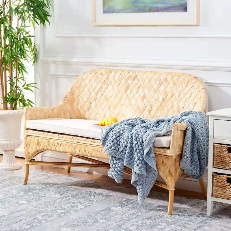 Geflochtene Sofabank - 52 W x 24 D x 33 H - 52Wx24Dx33H