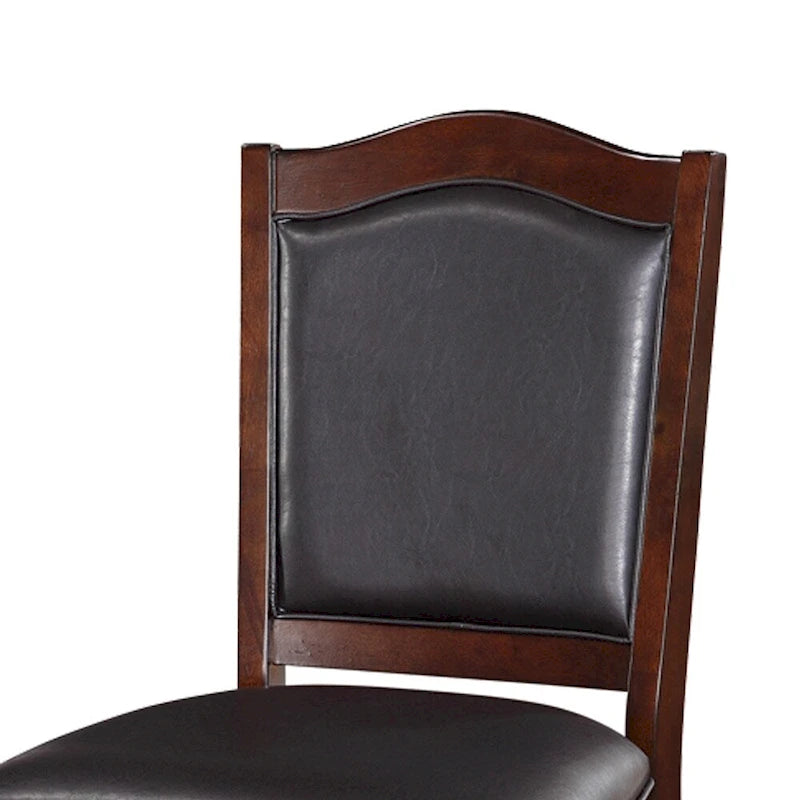 Holz-Hochstuhl ohne Armlehnen, espresso-braun und schwarz, 2er-Set