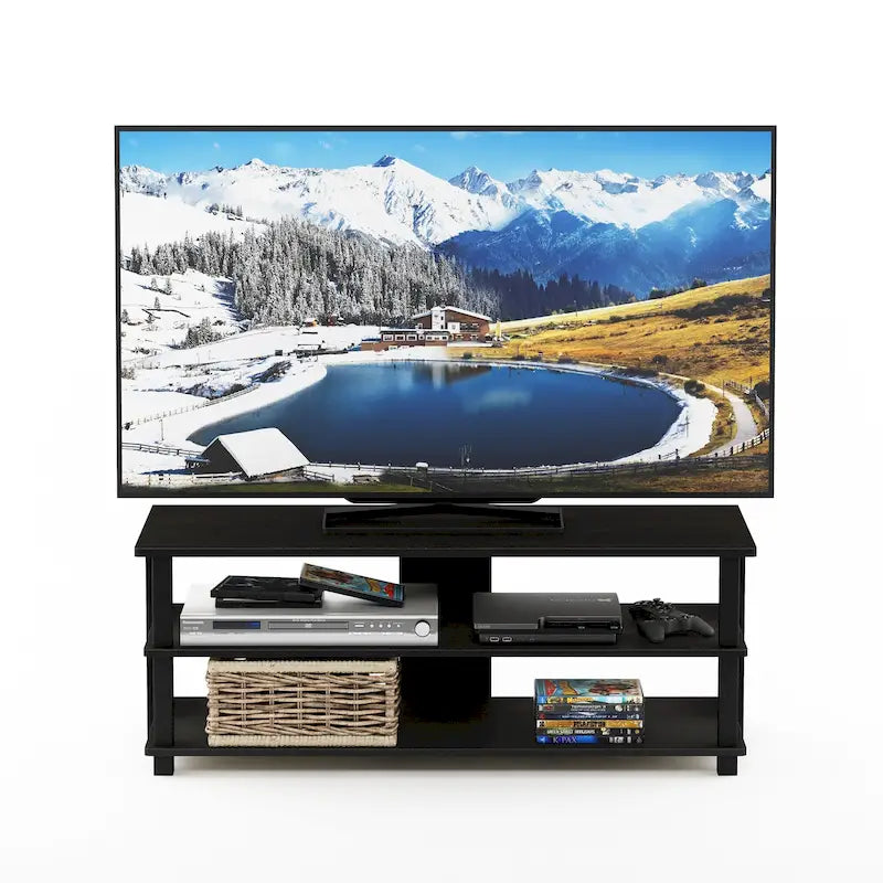 Mobile TV moderno in legno a 3 ripiani