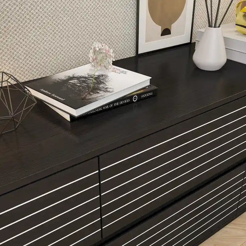 Cassettiera multiuso a 6 cassetti e mobile TV per intrattenimento da 63