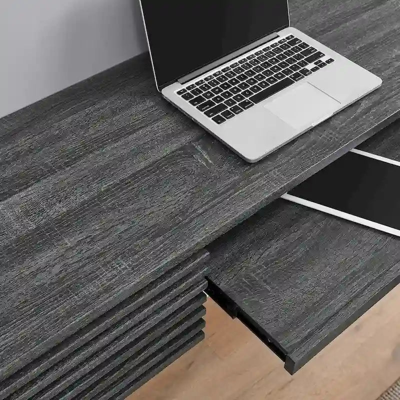 Houten bureautafel voor wandmontage